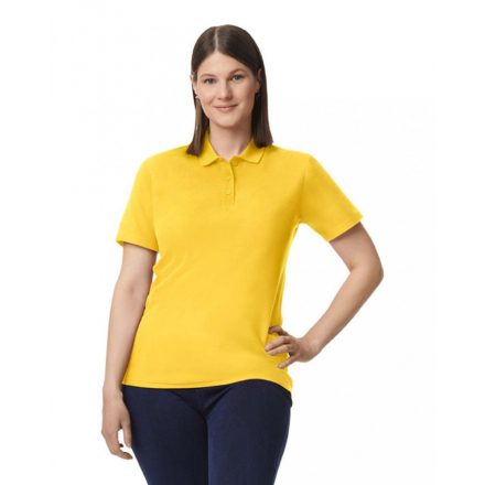 Gildan GIL64800-B3 SOFTSTYLE® LADIES' DOUBLE PIQUÉ POLO WITH 3 COLOUR-MATCHED BUTTONS L