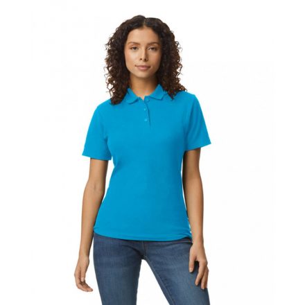 Gildan GIL64800-B3 SOFTSTYLE® LADIES' DOUBLE PIQUÉ POLO WITH 3 COLOUR-MATCHED BUTTONS M