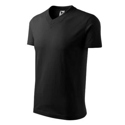 V-neck póló unisex fekete M