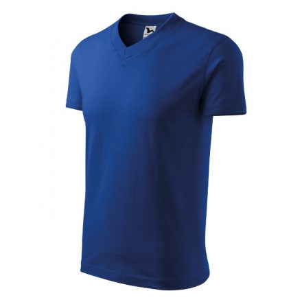 V-neck póló unisex királykék M