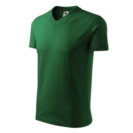 V-neck póló unisex üvegzöld S