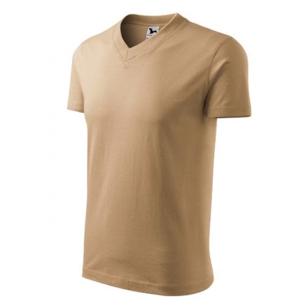 V-neck póló unisex homok S