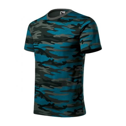 Camouflage póló unisex camouflage petrol XS