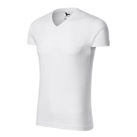 Slim Fit V-neck póló férfi fehér M