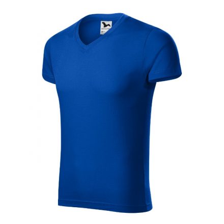 Slim Fit V-neck póló férfi királykék S