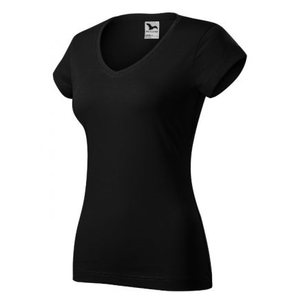 Fit V-neck póló női fekete XS