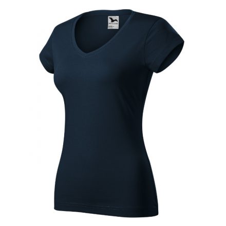 Fit V-neck póló női tengerészkék XS