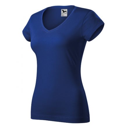 Fit V-neck póló női királykék M