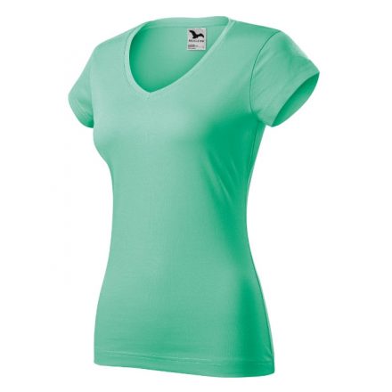 Fit V-neck póló női menta M