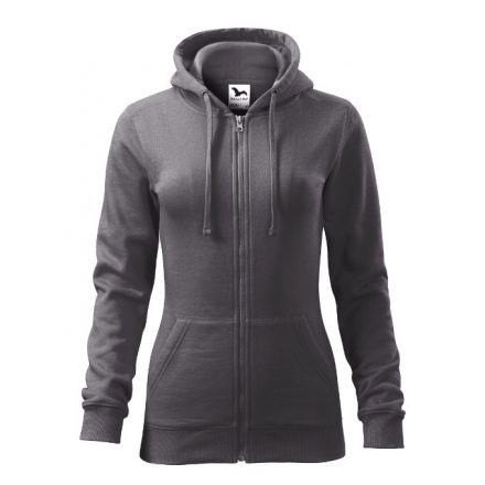 Trendy Zipper felső női acélszürke 2XL