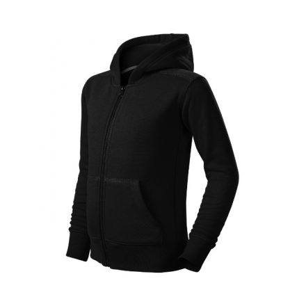 Trendy Zipper felső gyerek fekete 158 cm/12 éves