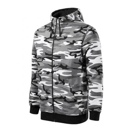 Camo Zipper felső férfi szürke terepszín S