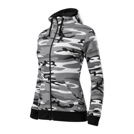 Camo Zipper felső női szürke terepszín L