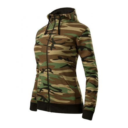 Camo Zipper felső női barna terepszín XS