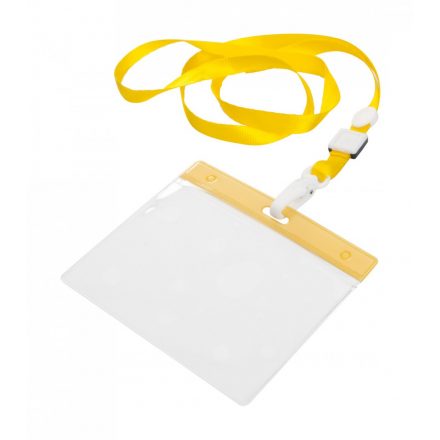 PASS HOLDER WITH LANYARD - yellow