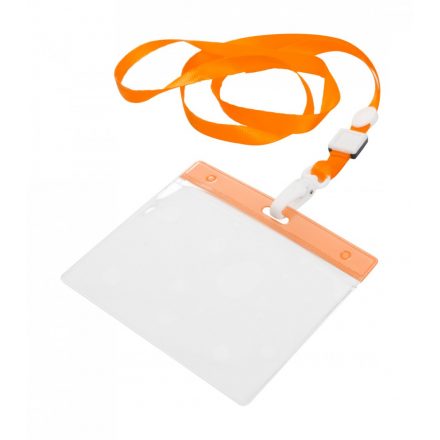 PASS HOLDER WITH LANYARD - orange