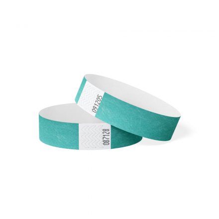 TYVEK WRISTBAND, 3/4" – AQUA 